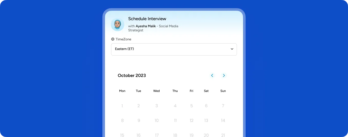 Book and run interview calls with candidates
