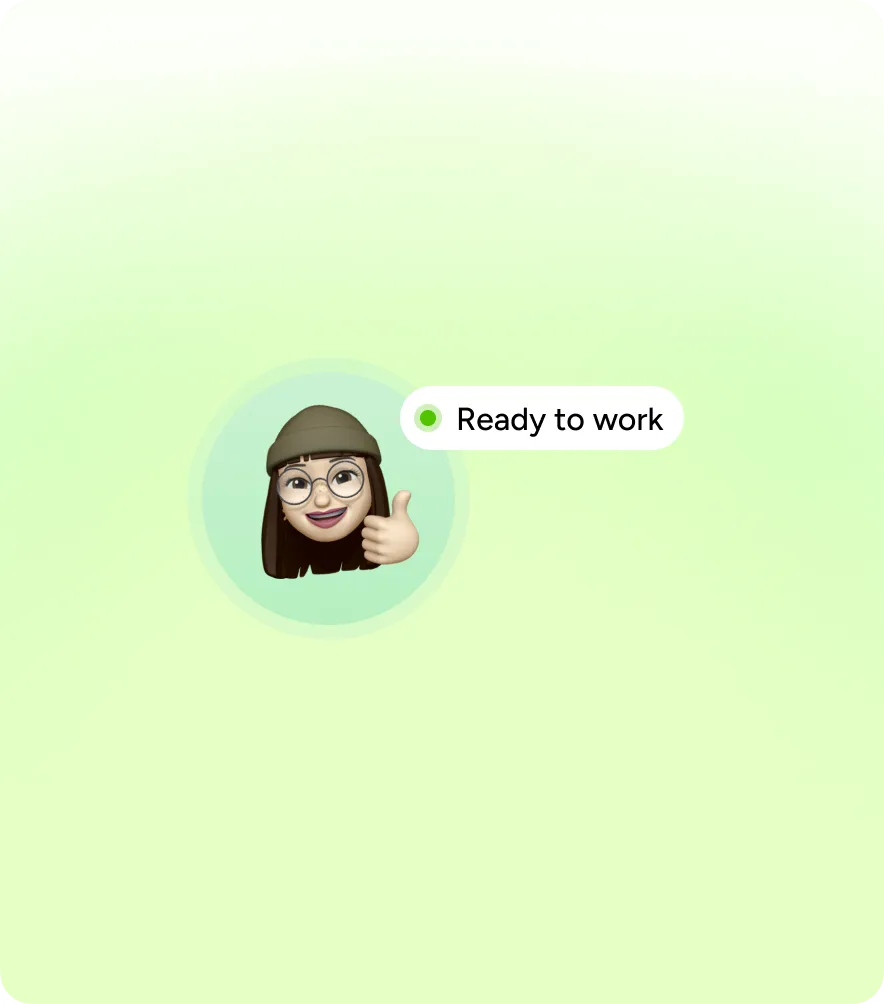 Candidate profile marked ready to work